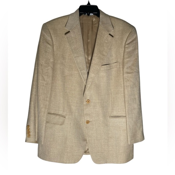 Brooks Brothers Silk Linen Wool Blazer Mens 41R Sport coat Herringbone Business